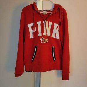 Red VS pink sweatshirt